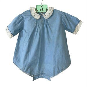 Franklin Simon NY Infants Shop Girls Romper Playset Vintage 1950s Blue 12-18 Mo
